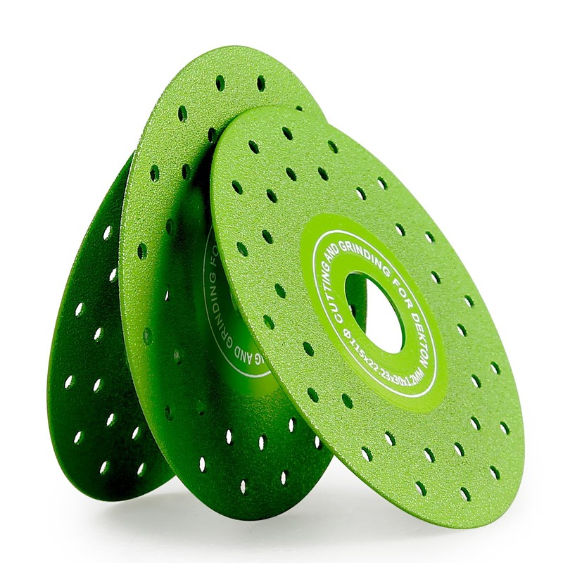 LOZLIN 3PCS 115MM Vacuum Brazed Ultra-Thin Multi-Pore Flat Abrasive Sheet