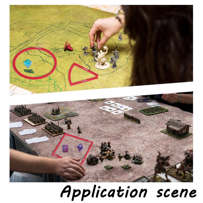 AHANDMAKER AOE Magic Templates Set Damage Marker Surface Effect Template
