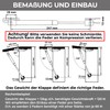 ID Dinkel Gas Spring 4 Pieces Mechanical Gas Lift 60N