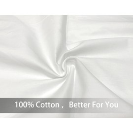 iMaylex Soft 100% Egyptian Cotton Zipper Pillow Case, Cozy and Lightweight Pillowcase, Easy Care, White, Body, 20'' x 48''