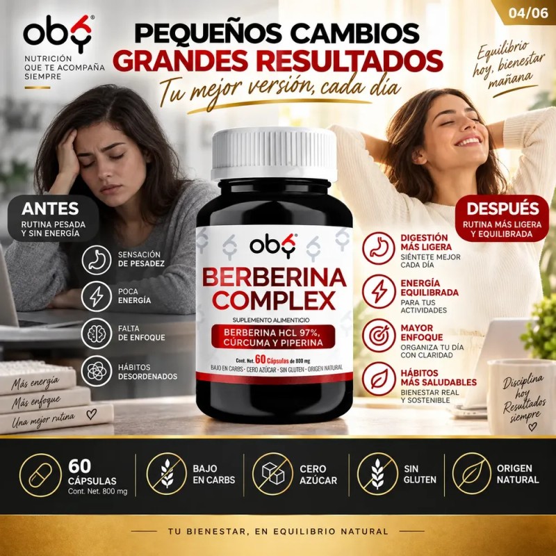 OBG - Apoyo Nutricional 60 Capsulas 800mg Metabolismo Diario