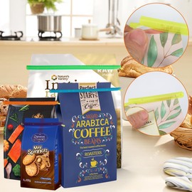 30 Pcs Food Bag Sealer Sticks, 5 Colors Food Bag Sealer Clips, Reusable Bag Sealer Sticks with 5 Sizes, Sealing Clips for Keeping Snack Food Fresh, Sticks Slide on Bag Clips for Food Storage