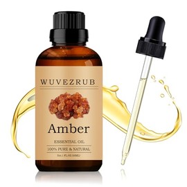 Aceite esencial de ámbar 30 ml - Aceites 100% puros y naturales para difusor de aromaterapia - 1 onza líquida/ámbar
