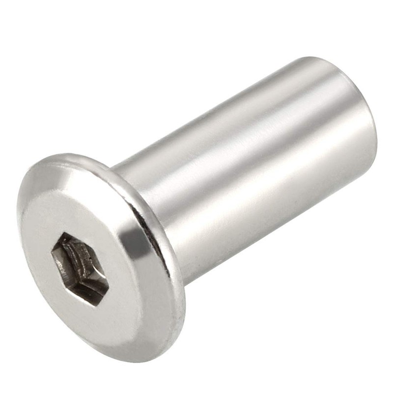 uxcell M6x17mm Hex Socket Head Insert Nut Screw Post Sleeve