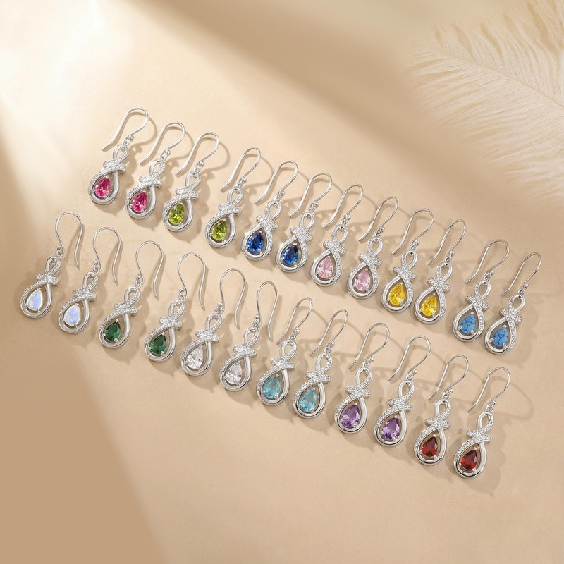 Valentines Day Gift Dangle Drop Earrings 925 Sterling Silver Dainty