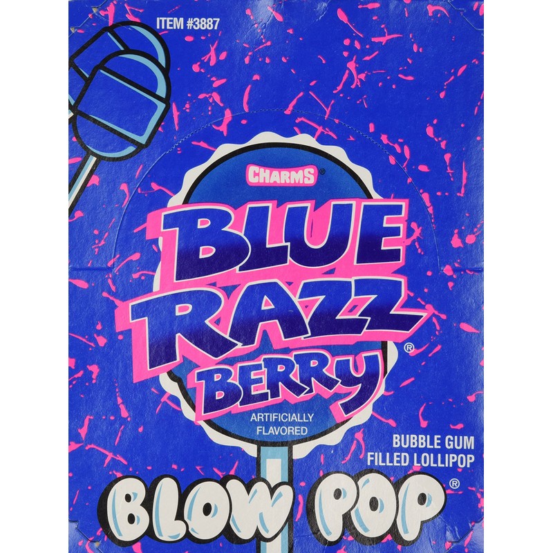 Blow Pops 48 Pack Blue Razz Berry