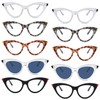 GUD 10 Pack Small Reading Glasses for Women Cat-eye Style