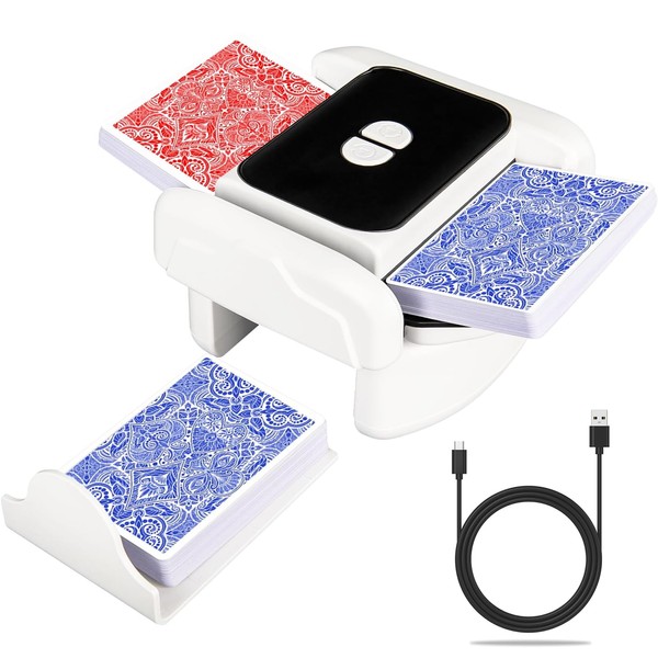 Card Shuffler, Rechargeable Automatic Card Shuffler, Portable Electric Shuffling Machine