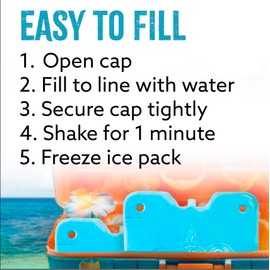 Kona Large Reusable Ice Packs for Coolers – Cooler Ice Packs with Turtle Design for Long-Lasting Cold, Freezer Packs, Ice Packs Cooler – Ideal for Camping, Travel, and Lunchboxes (Set of 2)