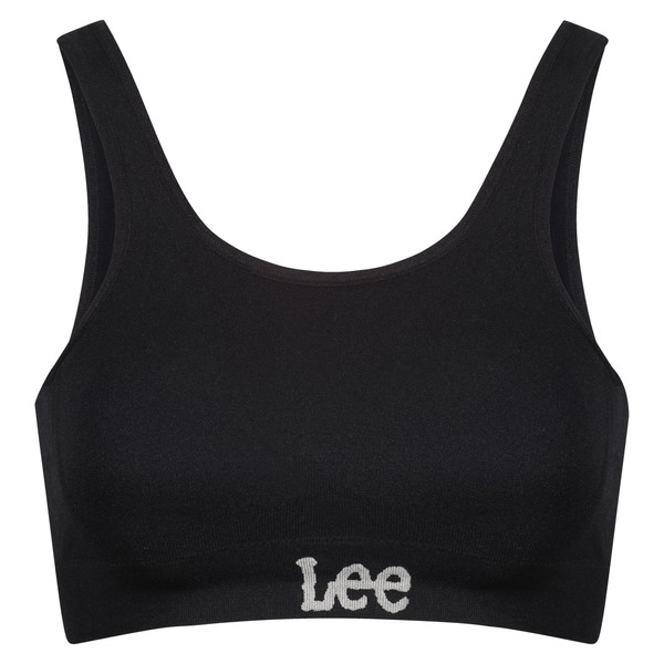 Lee Womens Seamless Crop Bra in Black |Soft, Stretchy &