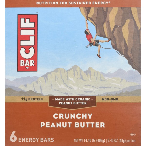 CLIF Crunchy Peanut Butter Bar 6 Count, 2.4 OZ