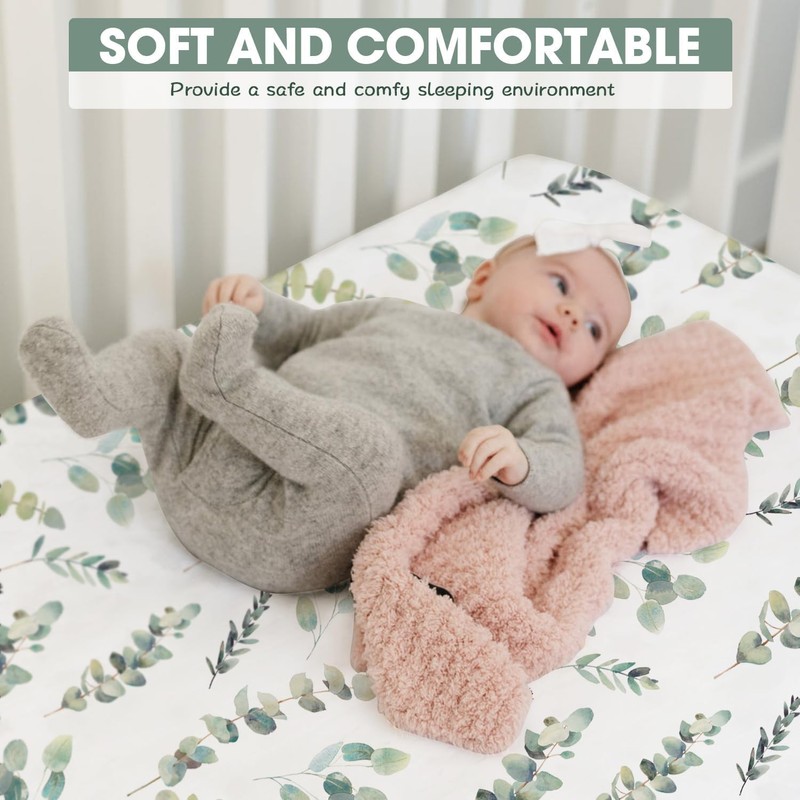 Bimocosy 4 Pack Cot Sheets,100% Microfiber- Breathable, 120 x 60cm