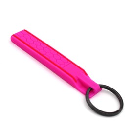 CYK www. CoverYourKey .de Key Fob with Honeycomb Structure Key Cover Pendant Lanyard Honeycomb (Neon Pink/Red)