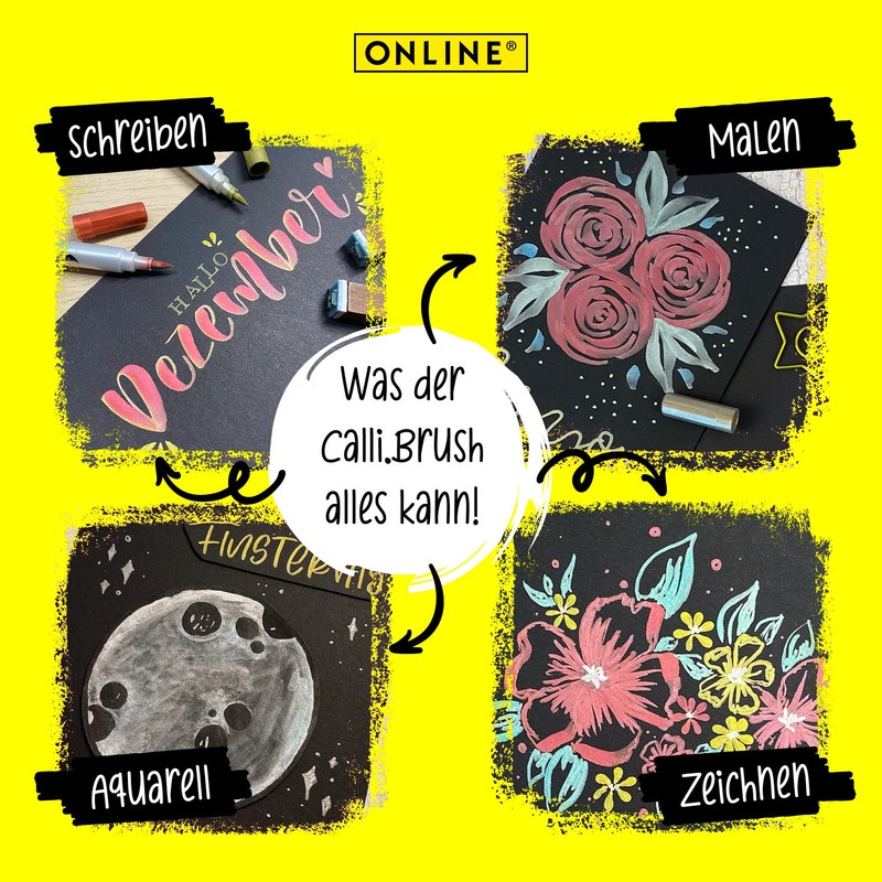 Online Calli.Brush 19084/6 Double Tip Pen with Calligraphy Tip and