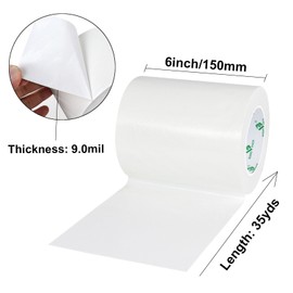 BOMEI PACK White Duct Tape 6 inch, Industrial Grade 6 inches x 35 Yards (104 ft), 9 Mil Heavy-Duty, Waterproof, UV Resistant for Crafts & Home Improvement