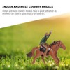Hemoton 16pcs Western Figures Toys Cowboy Riding Models Mini Plastic