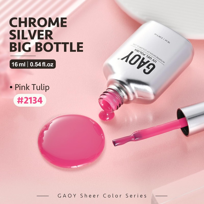 GAOY Jelly Gel Nail Polish, 16ml Sheer Pink Translucent Soak