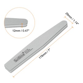 HARFINGTON 10pcs Nail Buffers, 100/180 Grit Nail Buffer Block, Double Sided Sponge Nail Buffing File Manicure Tool for Acrylic/Natural Nails, Grey