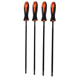 Set of 4 File for Chainsaw, File Chainsaw File, Chainsaw Files, File Set with Handle, Available in 4 Sizes of 3.2 mm, 4.0 mm, 4.8 mm, 5.5 mm, Suitable for Chainsaws