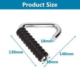 Pull Up Handles Grips Fitness Handle Grip Heavy Duty Silver C Shaped Handles Training Pull Bar Strength Sling Trainer for Gym Grip Handle Attachment Barbells and Resistance Bands Pull Up Assistance