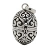 Filigree Egg Sterling Silver Poison Locket Prayer Box Pendant
