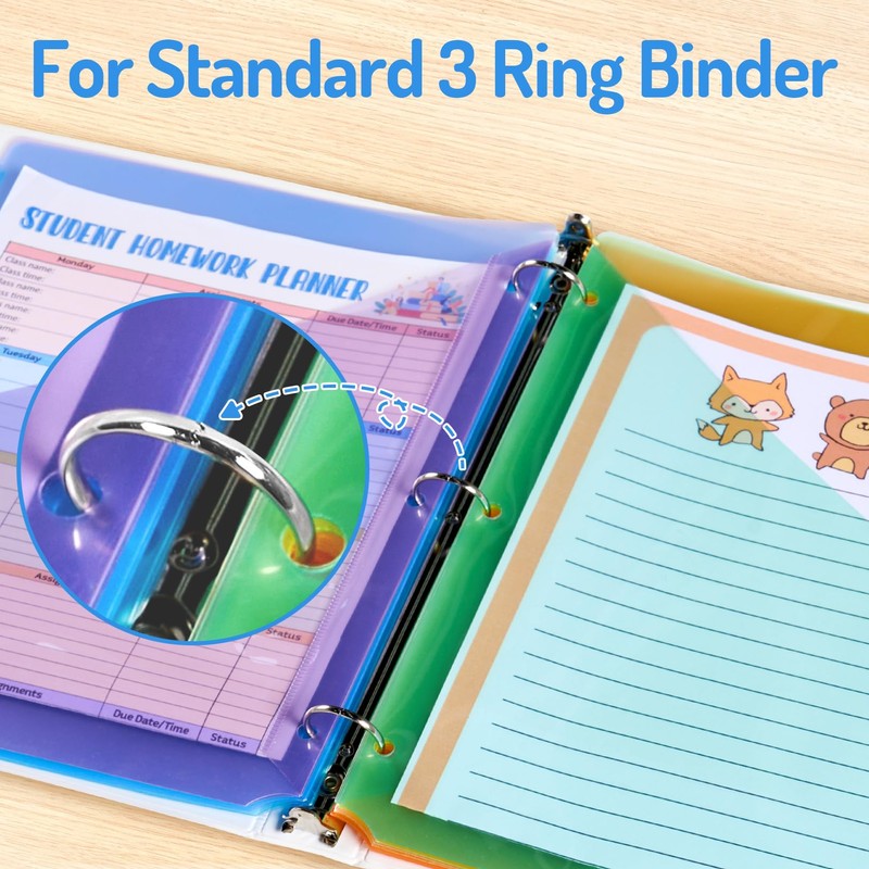 Forvencer 8 Count Dividers with Pockets, 8 Tab Dividers for