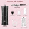 Aerógrafo Hotu AD-1 Negro con Compresor de Aire