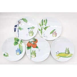 Noritake x Studio Ghibli Neighbor Totoro 6.1 Inches Diameter Appetizer Plates Set of 5 Vegetable Series VF9931A1704-15