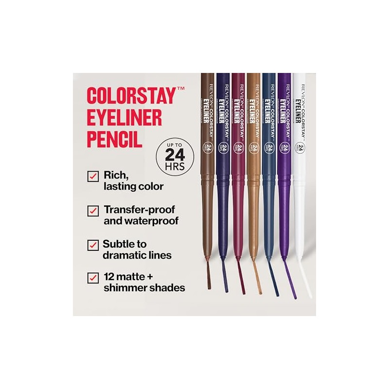 Revlon Colorstay Eye Liner Twin Pack, Negro