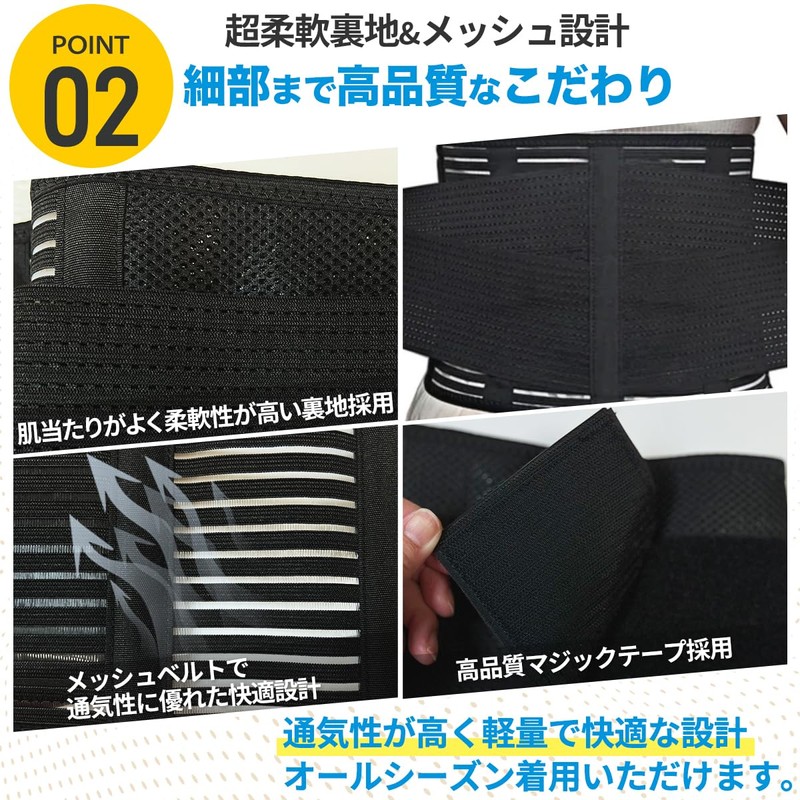 WAIST SUPPORTER 腰楽 サポーター 男女兼用 (M)