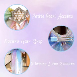 Eterspr 2 Stück Haarnadel mit Schleife für Mädchen, Haarspangen mit Großen Schleifen, ästhetisches Accessoire für Damen, Mädchen