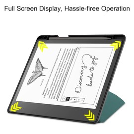 FTRONGRT Case for Kindle Scribe 10.2 Tablet, Ultra-Thin, Exquisite Appearance, with Stand Function, for Kindle Scribe 10.2 Tablet, Dark Green