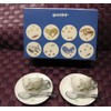 Guzzini Panda Cups/Saucers/Teaspoons, Grey, 0.1 x 0.1 x 0.1 cm