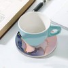 Pink Gold Marble Drink Absorbent Coaster,Pretty Marble Design Ceramic Drink