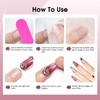 JODSONE Press on Nails Pink Square Cat Eye Handmade 3D
