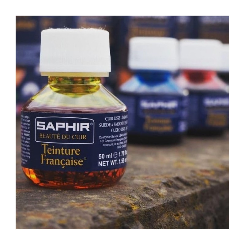 Saphir Opaque Leather Colour for Dyeing and Re-Dyeing for Suede