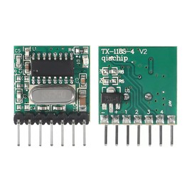 XIITIA 6pcs 433mhz Wireless RF Transmitter and Receiver Wireless 4 Channel Output Link Kit with 1527 Learning Code for Remote Control