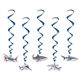 Beistle Shark Whirls, 32-Inch to 3-Feet, Multicolor