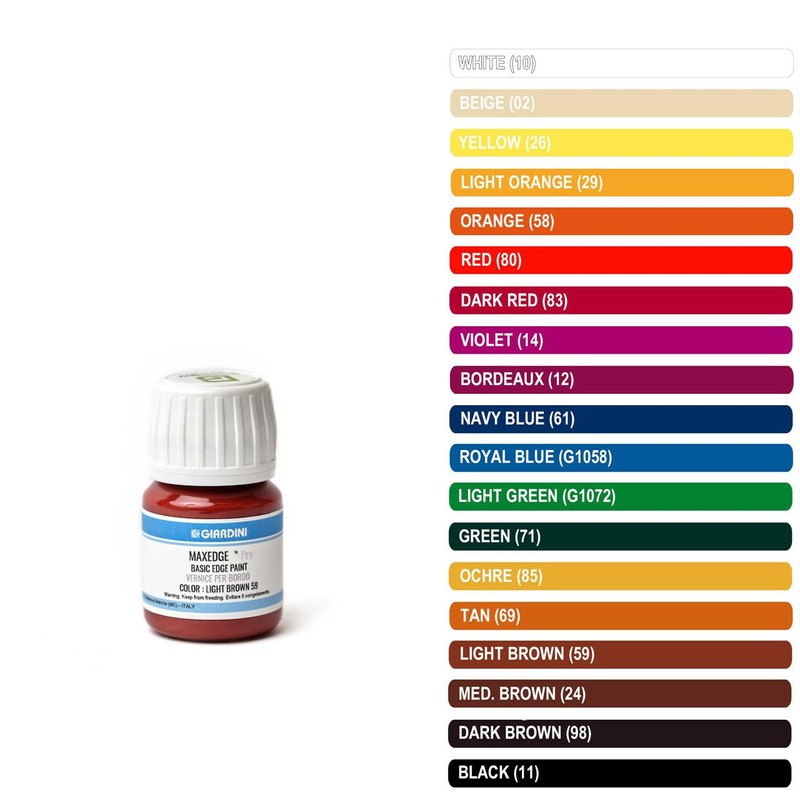 Giardini Basic Italian Leather Edge Paint, 30 mL (1oz), Red