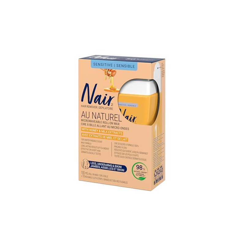 Nair Cera de leche y miel roll-on (3.4 oz)