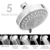 YOMYM Cabezal de Ducha Lluvia de Alta Presión, 5 Configuraciones
