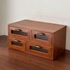ILWorkTLs 16 Drawers Wooden Storage Box,Desktop Storage Cabinet with Handles,Stackable