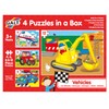 Galt Toys, 4 Puzzles in A Box - Vehicles, for