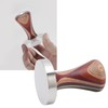 Colorful Wood Coffee Flat Tamper Stainless Steel Base Powder Hammer