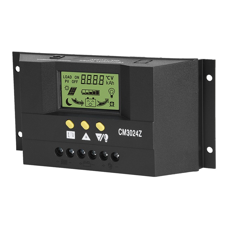PWM Intelligent Solar Panel Charge Controller Regulator LCD Display 12V