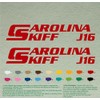 Pair of Carolina Skiff J 16 Compatible Replacement Boat Decals