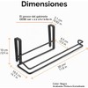 Toallero de Papel T.R.Sani 1008B Negro de Acero Inoxidable -