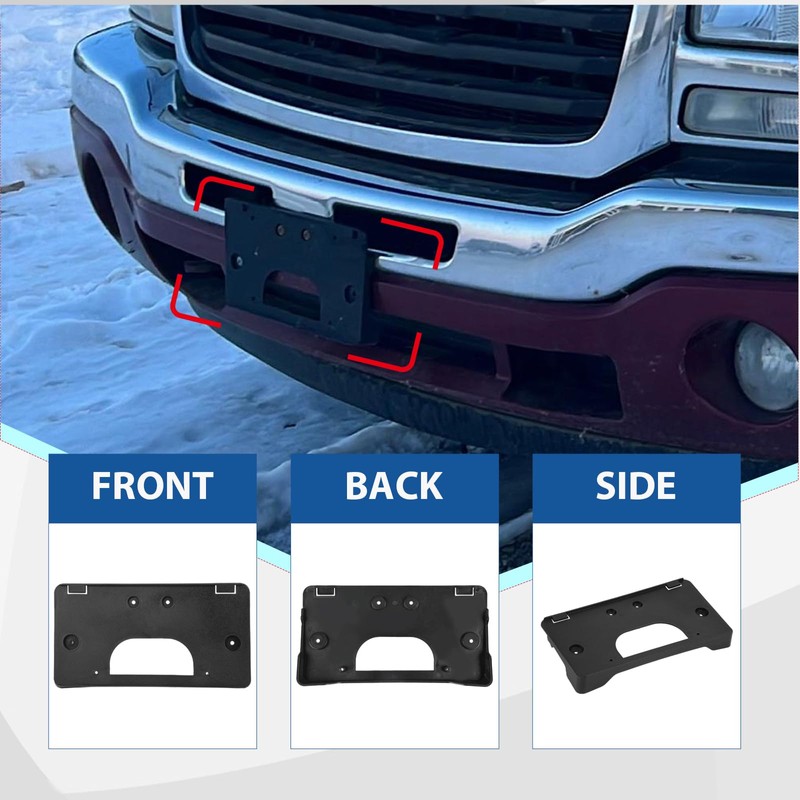 Front License Plate Bracket for 2003-2007 GMC Sierra 1500 2500HD