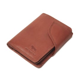 MORUCHA Mens RFID Blocking Genuine Leather Trifold Wallet Id Card Holder M50 (Brown)