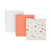 Clevamama Clevamama Bamboo Muslin Cloth Set - Coral (3pk)